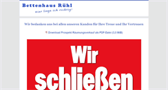 Desktop Screenshot of bettenhaus-ruehl.de